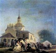 Francisco de goya y Lucientes Pilgrimage to the Church of San Isidro oil painting reproduction